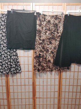 4/$20 LOT OF SKIRTS MAXI MIDI FLORAL BARANDA JM COLLECTION-WOMENS SIZE XL 16